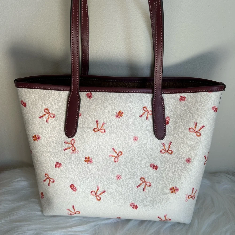 SOLD!Coach Mini Tote City with Bow Tie Print - Picture 2 of 11